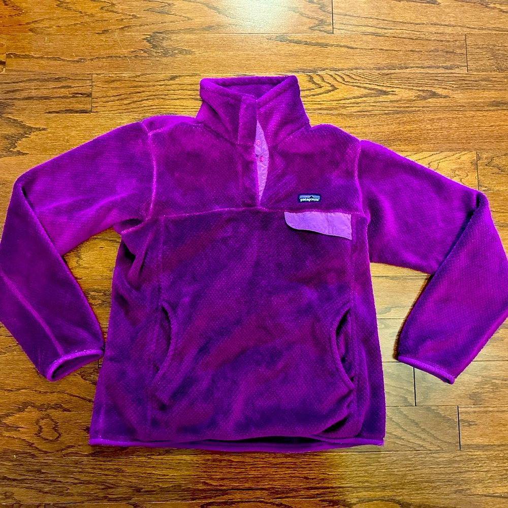 Patagonia Women Re-Tool Snap Sherpa Pullover Purple EUC Women’s Medium